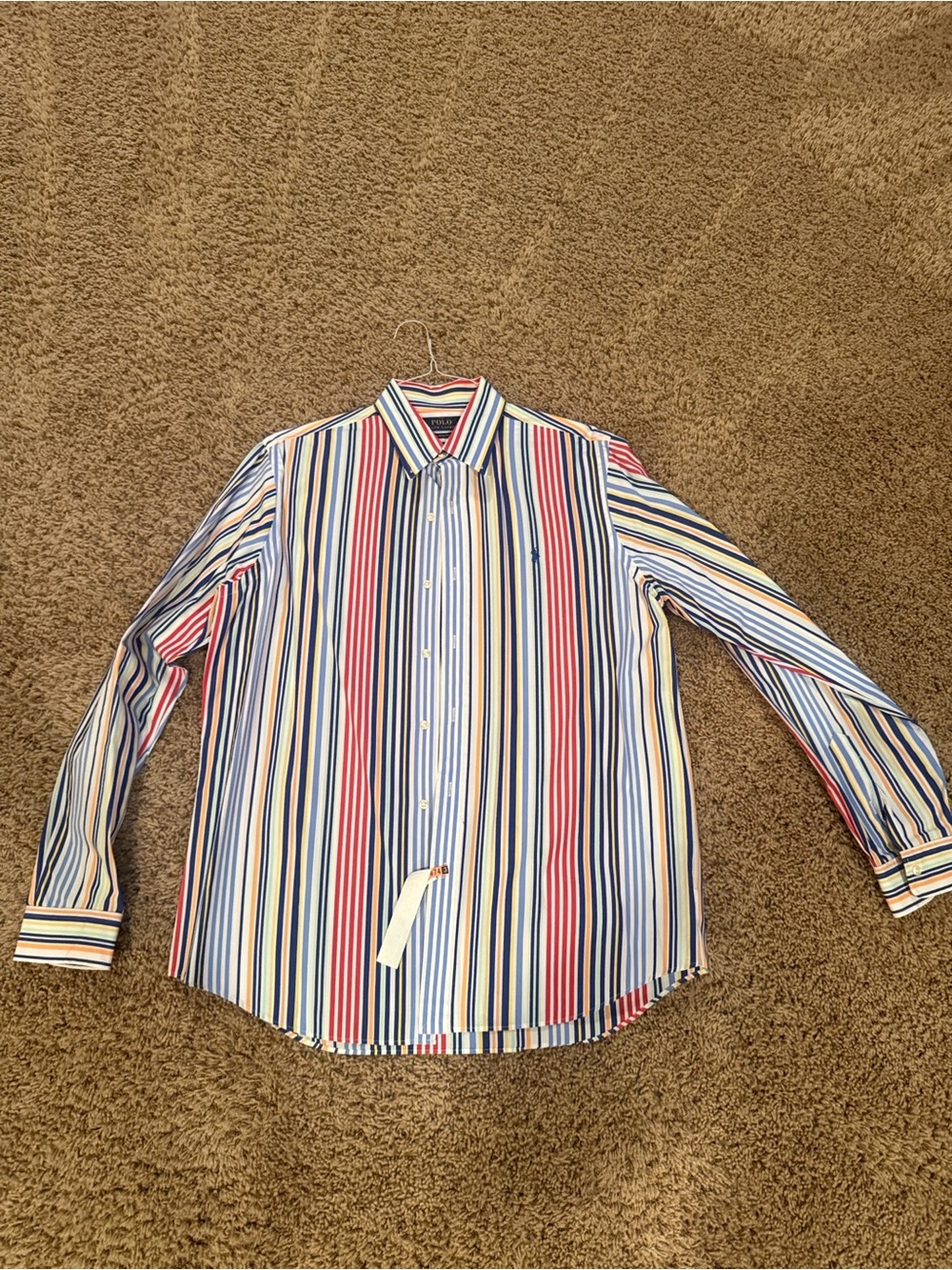 Ralph Lauren Multicolor Vertical Stripe Dress Shirt